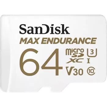 Paměťová karta SanDisk Max Endurance/micro SDXC/64GB/100MBps/UHS-I U3 / Class 10/+ Adaptér