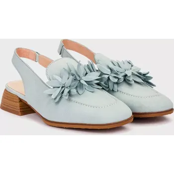 Dámské sandále WONDERS dámské sandály s květinovou aplikací modré