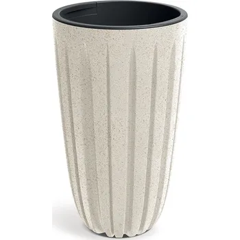 Květináč Plastový květináč Warios Eco Wood 29x50 cm bílý