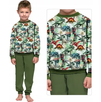 CHLAPECKÉ PYŽAMO DVOUDÍLNÉ, SILNÁ TEPLÁ BAVLNA S DINOSAURY 122