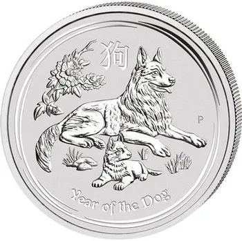 Lunární série II. - stříbrná mince 0,5 AUD Year of the Dog (Rok psa) 1/2 Oz 2018