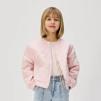 Reserved - Bunda bomber - pastelově růžová - 710EG-03X - 710EG-03X-134