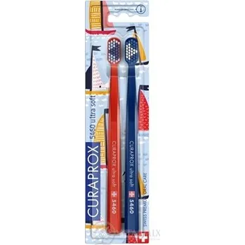 Zubní kartáček Curaprox CS Ultra Soft 5460 Sailing edition Červená modrá 2 ks