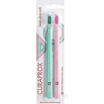 Zubní kartáček CURAPROX CS 5460 ultrasoft Retro Edice - růžová zubní kartáček (dvojbalení), 2 ks