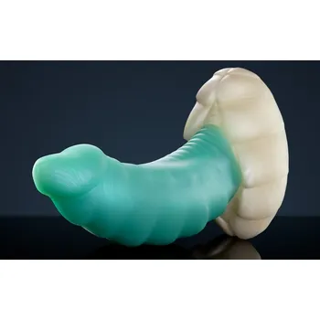 Dildo Weredog Skylar Signature Medium, prémiové modro-bílé silikonové dildo 21,1 x 4–5 cm