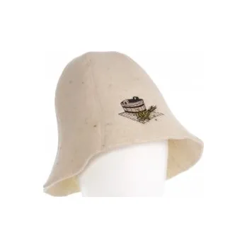 EVEI Saunový klobouk s výšivkou 100% vlna