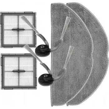 Sada příslušenství pro robotický vysavač HEPA filtry, kartáčky a mopy pro ROBOROCK Q10 PF Plus Q10PFP52 Black 6ks sada