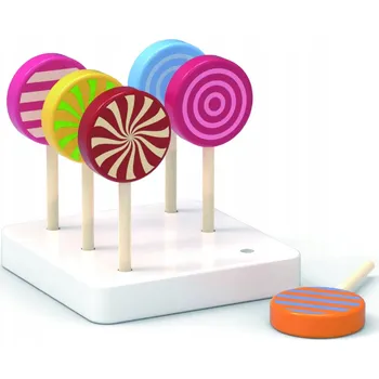 Dřevěná hračka Sada ks dřevěných barevných Lízátka VIGA