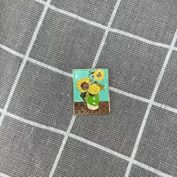 Pinarna.cz - Odznáček Obraz Vincenta van Gogha – Slunečnice - menší