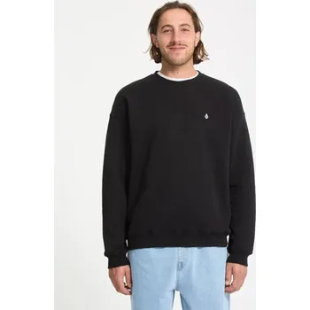 Pánská mikina mikina VOLCOM Single Stone Crew BLACK velikost oblečení L