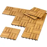 LIVARNO® Dřevěné dlaždice, 9 kusů