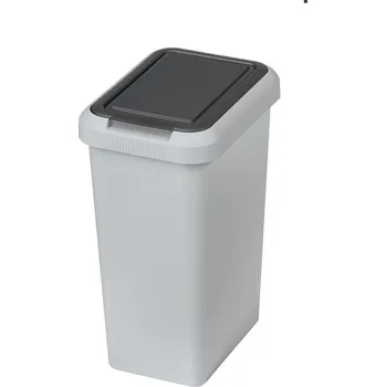 Odpadkový koš DOMO SERVICE Odpadkový koš TOUCH&LIFT 10 l světle šedá/antracit