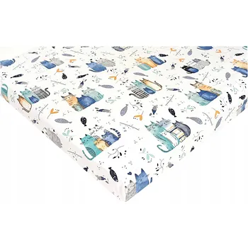 Prostěradlo BAREVNÉ PROSTĚRADLO NA GUMIČKU BAVLNA 60 x 120 cm, kočička