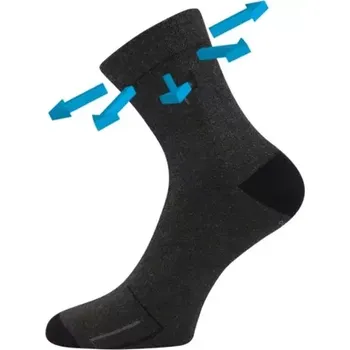 LONKA Ponožky medicine bambusové BROGER 01 antracitové melé (3&nbsp;páry) 39-42 121028