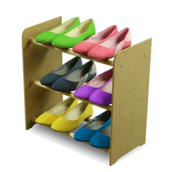 Botník Dřevěný regál na boty RBS-3-45 Borovice Bez povrch. úpravy