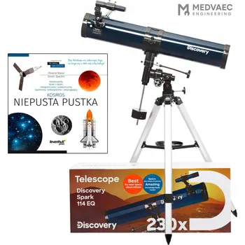 Hvězdářský dalekohled Teleskop Discovery Spark 114 EQ s knihou