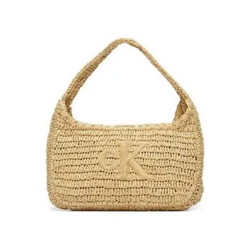 Kabelka Kabelka Calvin Klein Bold Ck Raffia Sm Shoulder Bag LV04F3449G Hnědá OS