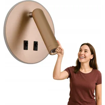 Nástěnné svítidlo Nástěnné svítidlo Italux zlaté, žluté s integrovaným LED zdrojem 8 W