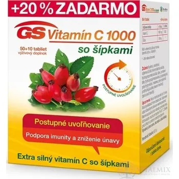 Přírodní produkt GS Vitamin C 1000 se šipkami 2016 tbl 50 + 10 (20%) (60 ks)