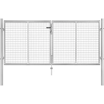 brána vidaXL Zahradní branka pozinkovaná ocel 300 x 100 cm stříbrná [144762]