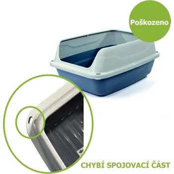 Toaleta pro kočku WC Sonic s okrajem MEDIUM - Ulomený okraj - %