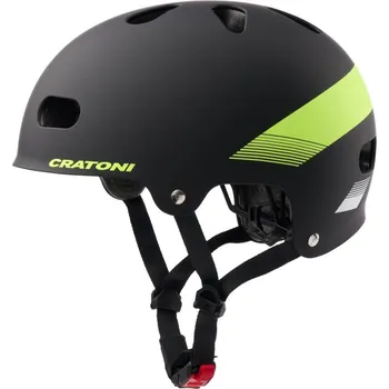 Cyklistická přilba Dětská helma CRATONI C-Mate JR. Black/Lime Matt - S/M (54-58cm)