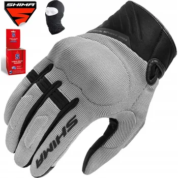 Moto rukavice Motocyklové rukavice SHIMA SONIC GREY šedé krátké pánské DÁREK