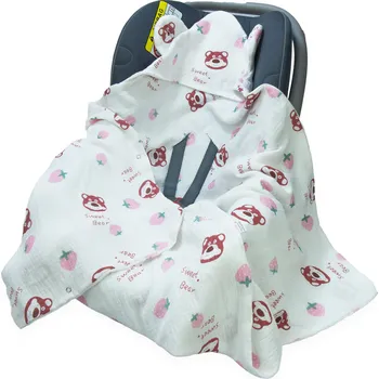 Zavinovačka ZAVINOVAČKA DO AUTOSEDAČKY/NOSÍTKA MUŠELÍNOVÁ S KAPUCÍ, DEKA Kerstin