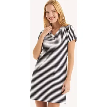 Dámské oblečení NAUTICA dámské pruhované šaty Striped Tipped modré XS