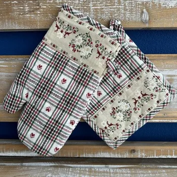 Chňapka Texicop s.r.o. Vánoční chňapka s podložkou - červený jelen varianta: červený jelen