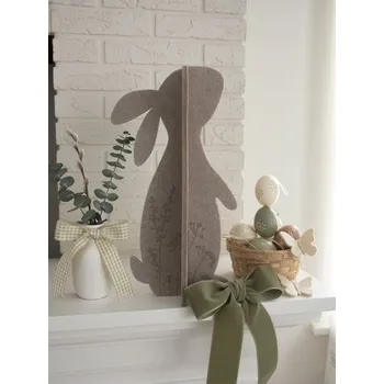 Velikonoční dekorace Sinsay - Stojící velikonoční dekorace ve tvaru zajíce - béžová - 647JG-08X - 647JG-08X-ONE