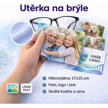 Utěrka Utěrka na brýle 17×15 cm s vlastním potiskem