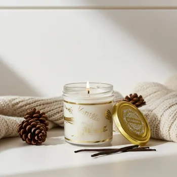 Vůně do bytu SCHMINKA Vonná sójová svíčka s vůní Vanilky 165 ml