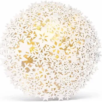 Velikonoční dekorace DECOLED Dřevěná dekorace vločky s LED světly, 26x29x3,2 cm