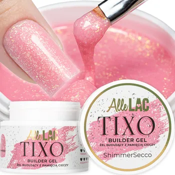 Lak na nehty Stavební Gel Na Prodlužování nehtů ALLELAC 45 g Tixo Shimmer Secco
