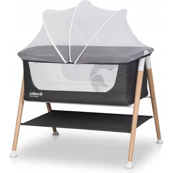 Dětská postýlka Dřevěná postýlka Colibro Dětská dřevěná postýlka lehká velká 70 x 90 cm černá