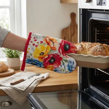 Chňapka Bavlněná kuchyňská chňapka ALTOM DESIGN BUKIET MAKÓW 16 × 13 cm