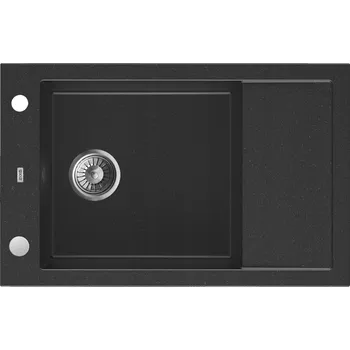 Granitový dřez Jednokomorový granitový dřez Moderno Buddy 40 černý