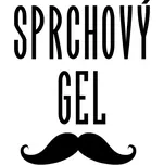 Označto Štítek/nálepka do koupelny Sprchový gel - SLIM - knír Barva písma: Zlatá