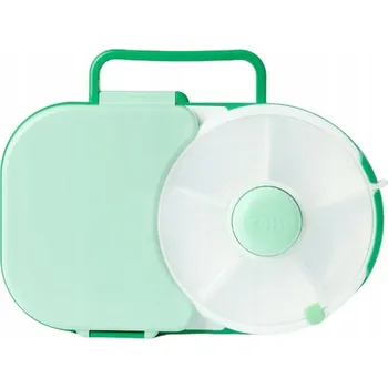 Svačinový box Svačinový Box Gobe zelená plast ovoce 2v1