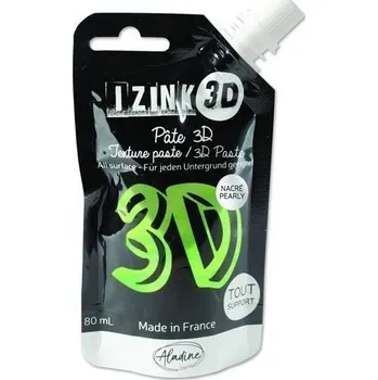 Výtvárné potřeby Reliéfní pasta 3D IZINK - cactus, perleťová světle zelená, 80 ml