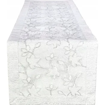 ubrus Bílý běhoun na stůl 160 x 45 cm
