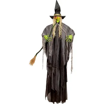 Widmann Čarodějnice s koštětem a blikajícíma očima 240 cm