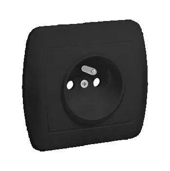 Elektrická zásuvka Elektrická Zásuvka zásuvka Kontakt-simon černá