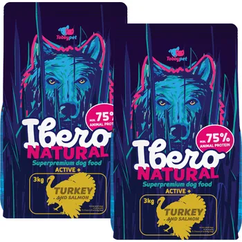 Ibero Natural Dog Active + - 2x3kg