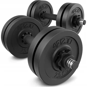 Kompozitní Činky Nastavitelné Sada 20 kg 2x10 kg Domácí Posilovna Bitumenové