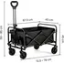 Zahradní vozík Skládací venkovní vozík 40564 50 l černý