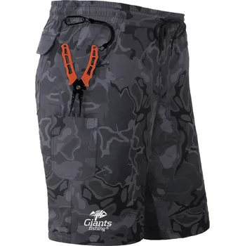 Pánské kraťasy Kraťasy Giants Fishing Shorts Quick Dry UV50+Camo Grey - XXL
