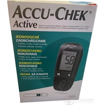 Diagnostický test ACCU-CHEK Active Kit glukometr + příslušenství k monitorování glykémie
