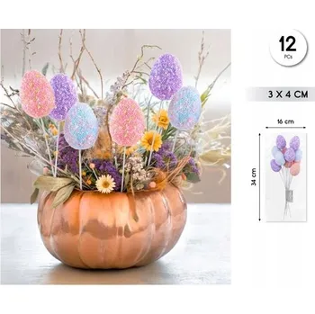 Velikonoční dekorace Vajíčko plastové vícebarevné 1 ks